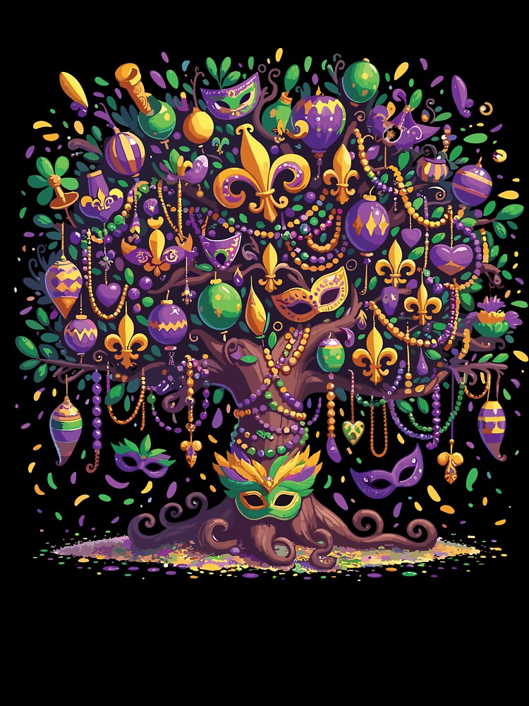 Mardi Gras Tree Beads Carnival Festival by Thomas Remmers