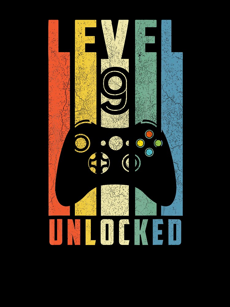 Level 9 Unlocked Gamer Birthday Funny by FGTV2021