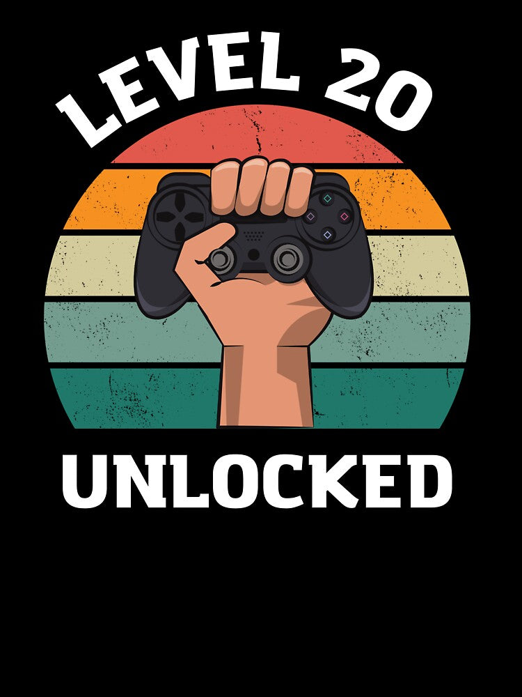 Copy of Birthday gift t-shirt for an 20-year-old, Gamer, Level 20 Unlocked by SooNS-Studio