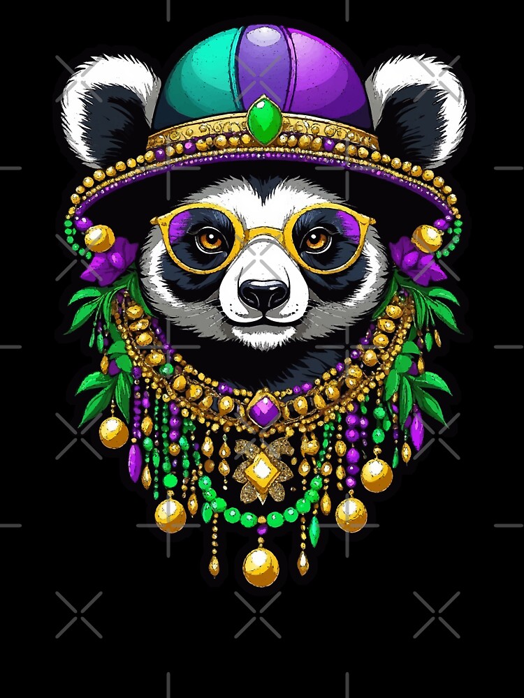 Funny Mardi Gras Panda with Beads Costume by wingstar