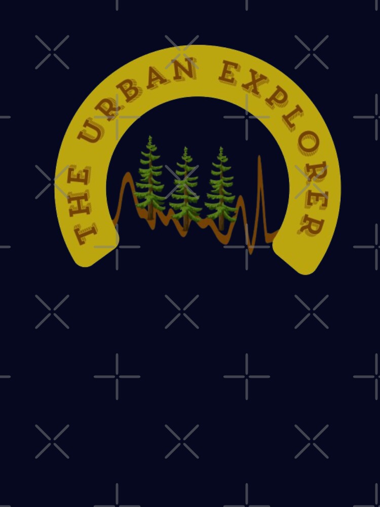 The Urban Explorer Mountain Pulse - Minimalist Adventure Pine Trees Tee by The Urban Explorer