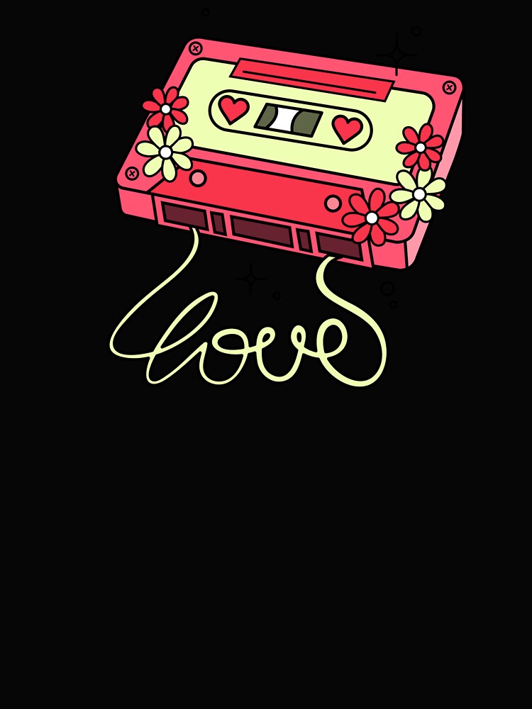 LOVE MUSIC Retro Cassette by JusTiceT-shirts