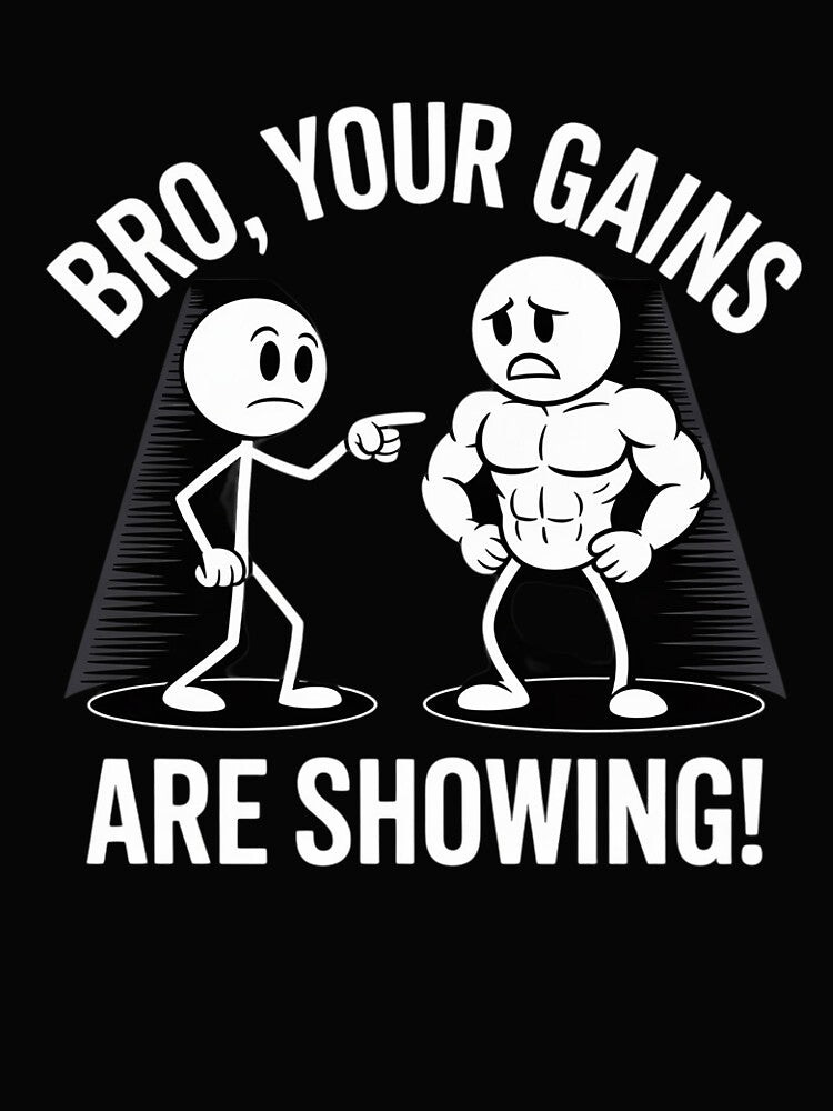 Stickman BRO Your Gains are Showing Funny Fitness by genkihikki