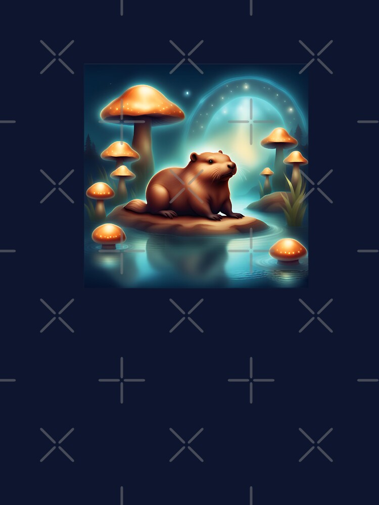 Aquarius zodiac sign with mushrooms by denydesigns