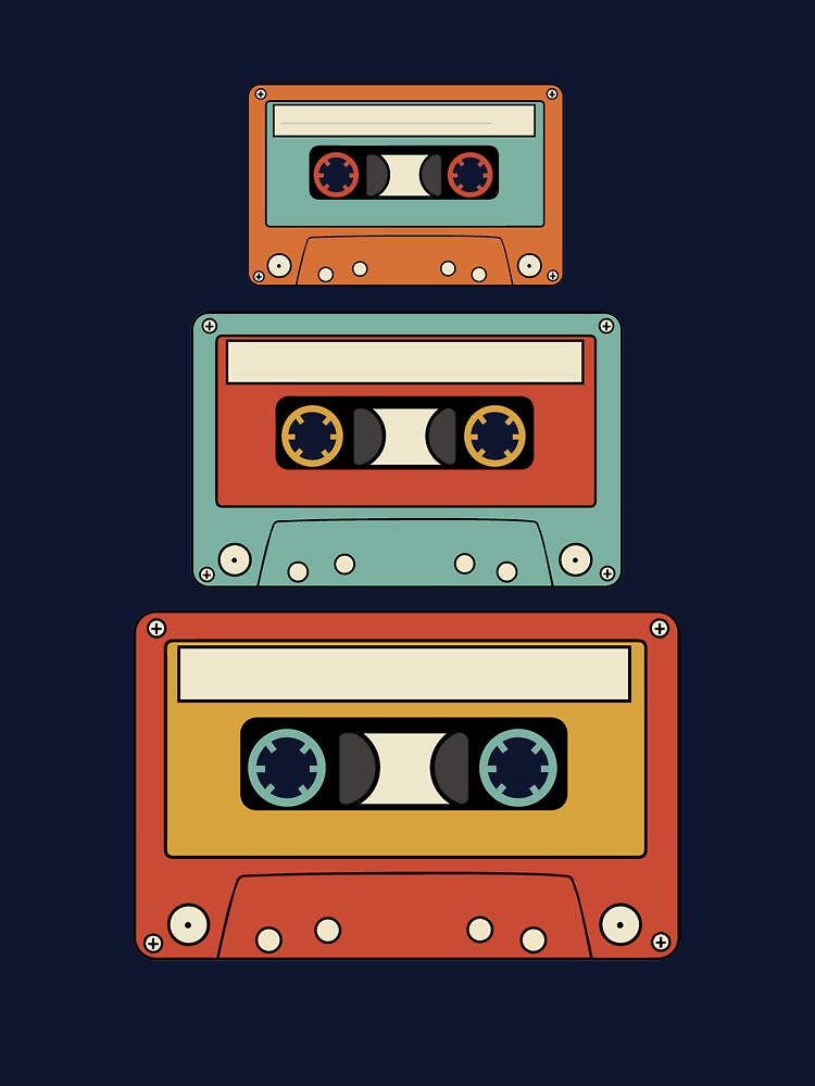Retro Music Cassette Tapes by MCGraphics