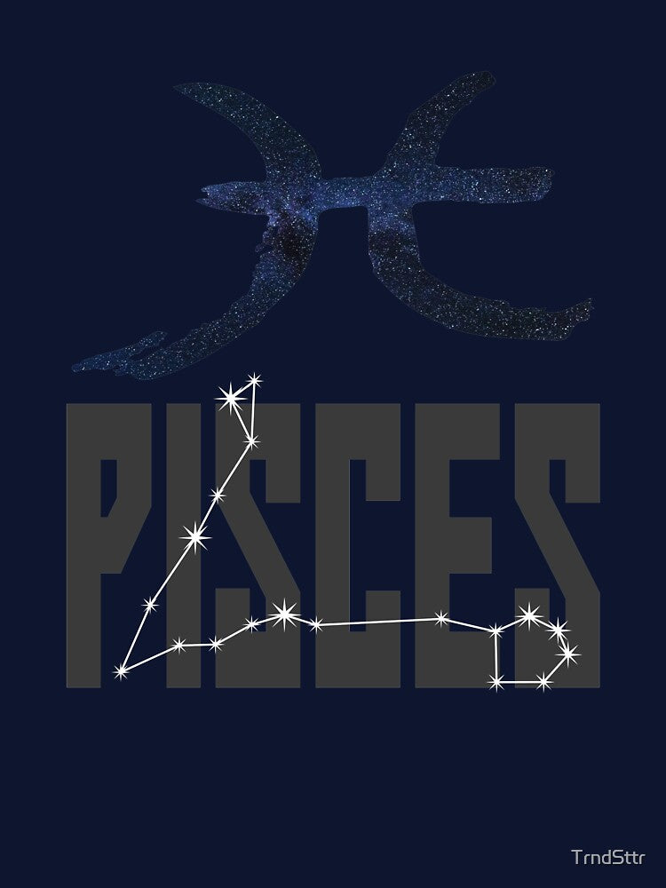 Pisces Birthday Gift with Zodiac Sign Constellation and Symbol by TrndSttr