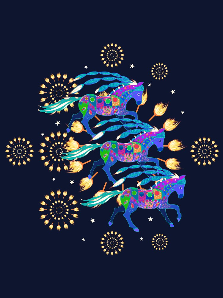 Carnival Fire Horses by nocturne-design