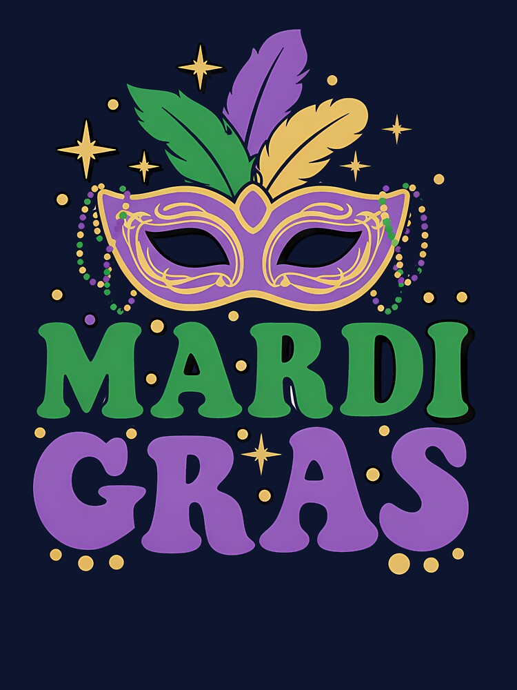 Mardi Gras Carnival Design Mask & Feathers Artwork by LiviuGligoros