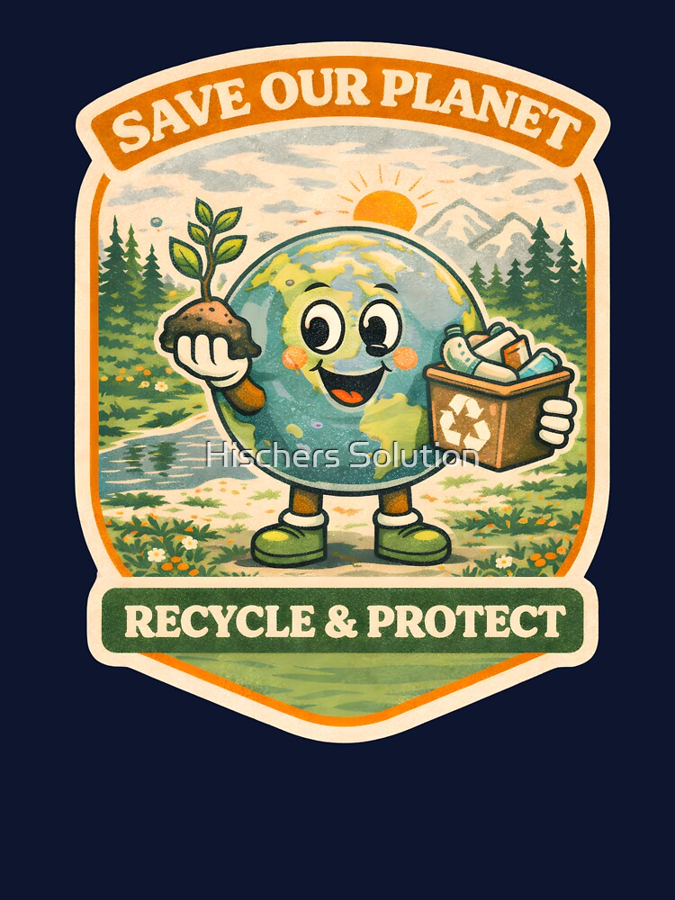 Save Our Planet Shirt – Recycle & Protect T-Shirt – Eco Friendly Graphic Tee – Sustainability Shirt – Environmental Awareness Gift – Earth Day Shirt by Hischers Solution