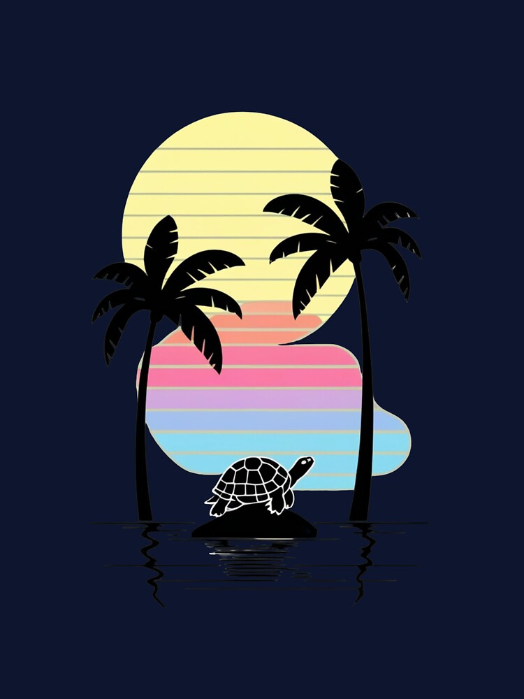 Calm Turtle Tropical Sunset Scene by PMTaurus