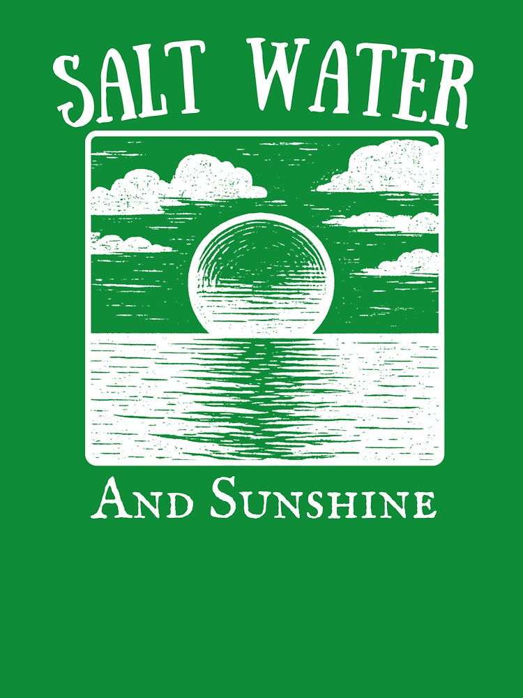 Salt Water and Sunshine White Ocean Sunset by LAJdesigns