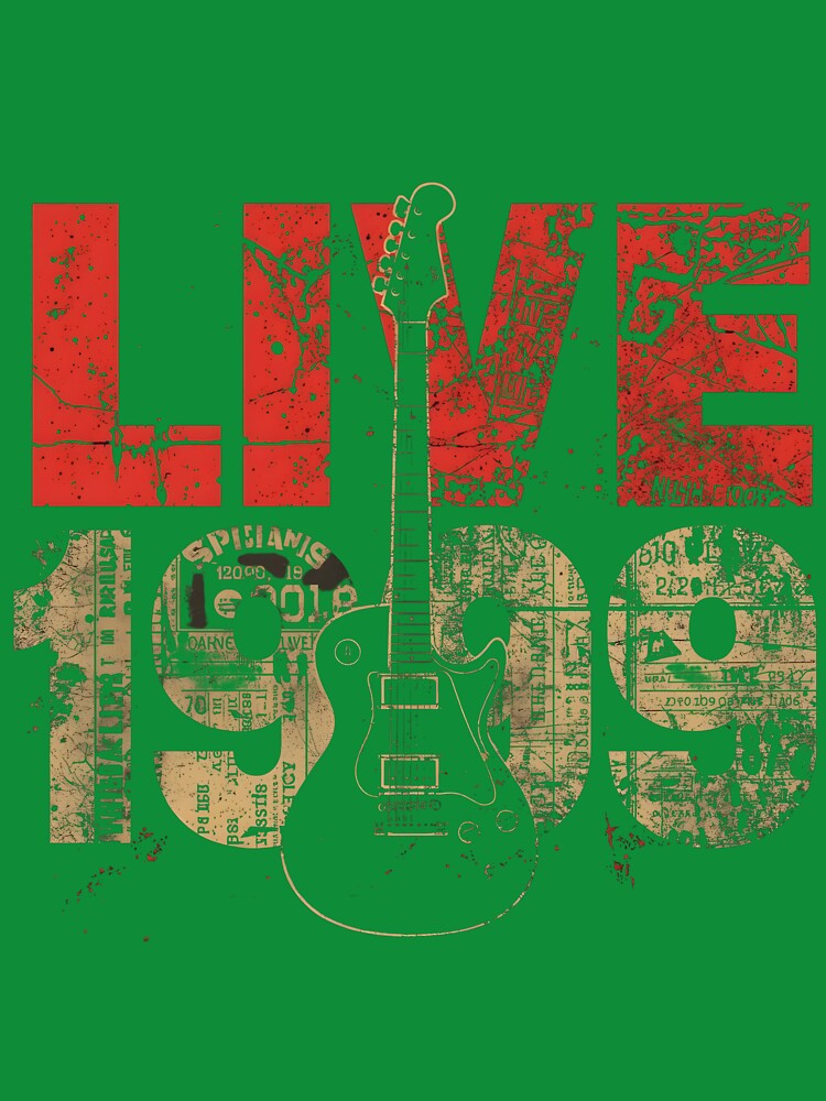 Retro 90s Rock Band Tee - Electric Guitar Concert Vibes T-Shirt by pinkuthink