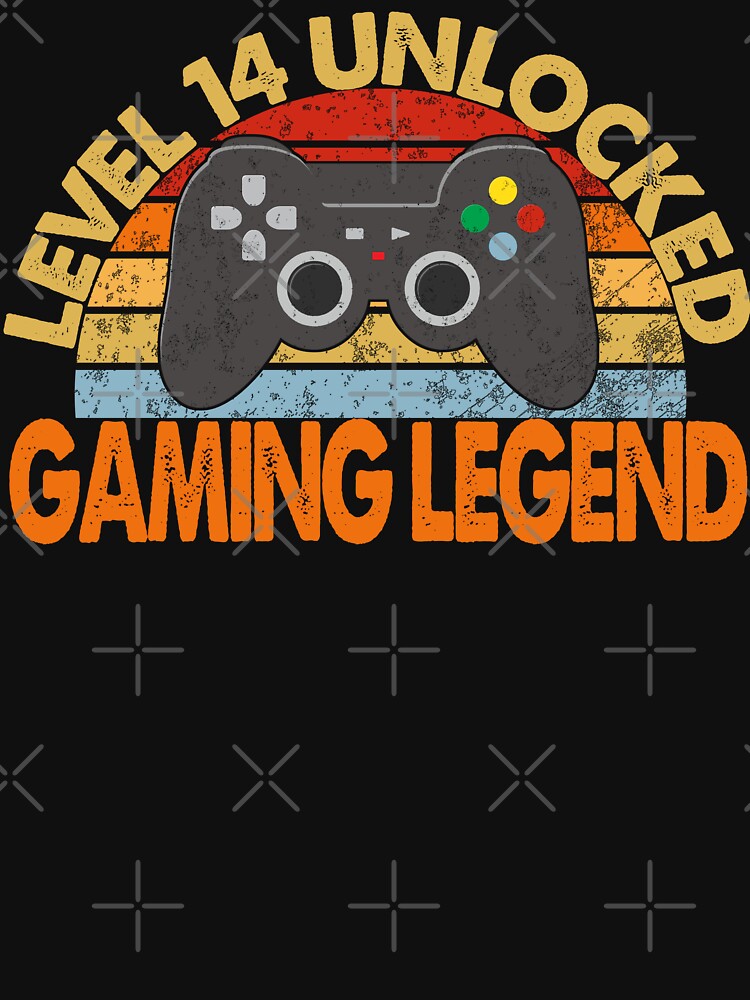 Level 14 Unlocked Gaming Legend | Vintage Legendary Gamer by Qudkin