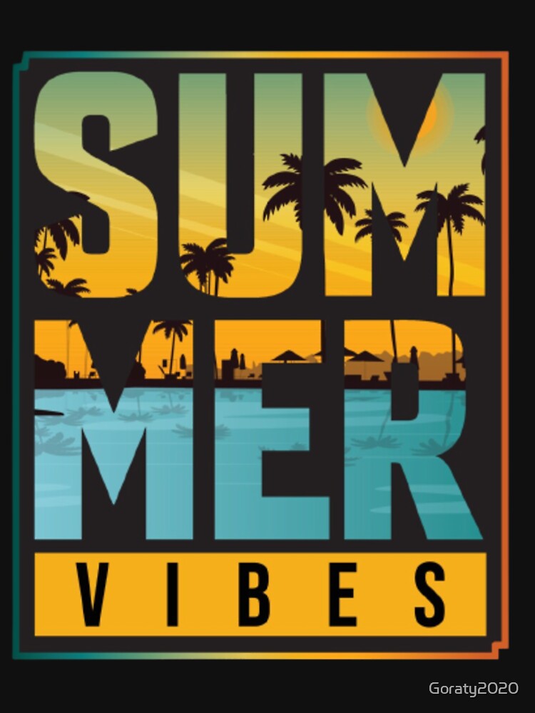 Summer Vibes Retro Beach T-Shirt | Sunshine, Vacation & Happy Summer Design by Goraty2020
