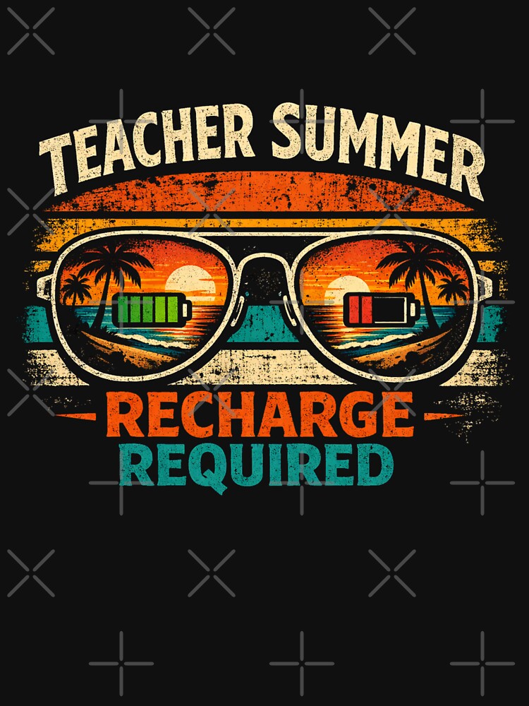 Teacher Summer Recharge Required Vintage by CF_VintageDesign