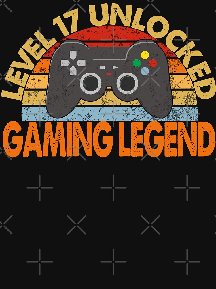 Level 17 Unlocked Gaming Legend | Vintage Legendary Gamer by Qudkin