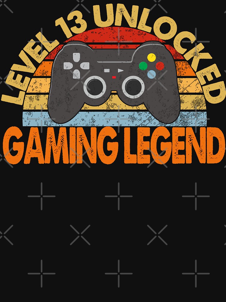 Level 13 Unlocked Gaming Legend | Vintage Legendary Gamer by Qudkin