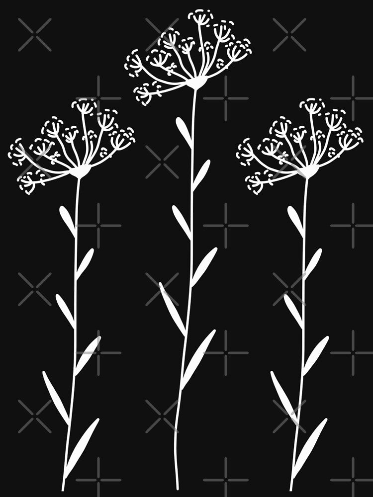 Dandelion Wildflower On Sage Green One Line Art Flowers by ArunikaPrints
