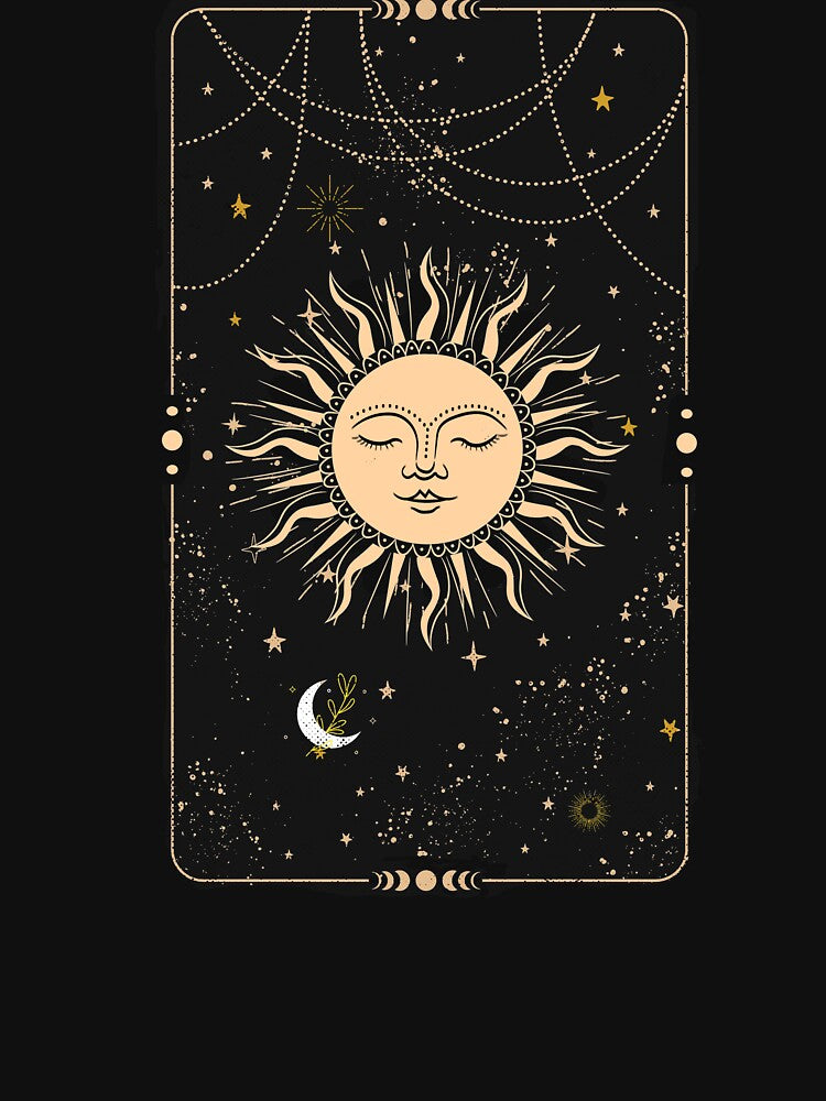 Dark Academia Aesthetic Tarot Aesthetic Sun and Moon by BELASKRI STORE