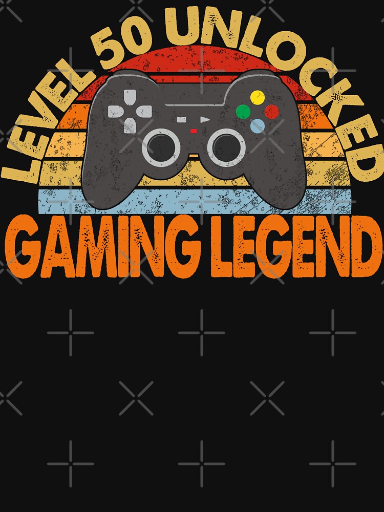 Level 50 Unlocked Gaming Legend | Vintage Legendary Gamer by Qudkin