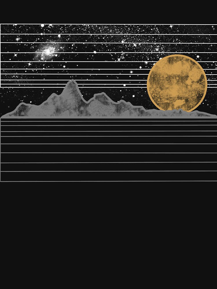 Mountains Full Moon Night Sky by MugDesignStore