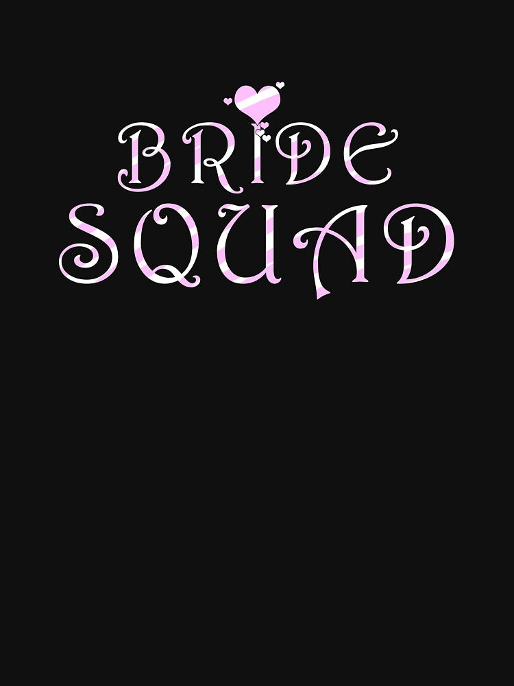 Bride Squad Cute Wedding Bridal Party Pink and White Design by spitzys