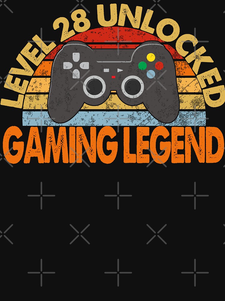 Level 28 Unlocked Gaming Legend | Vintage Legendary Gamer by Qudkin