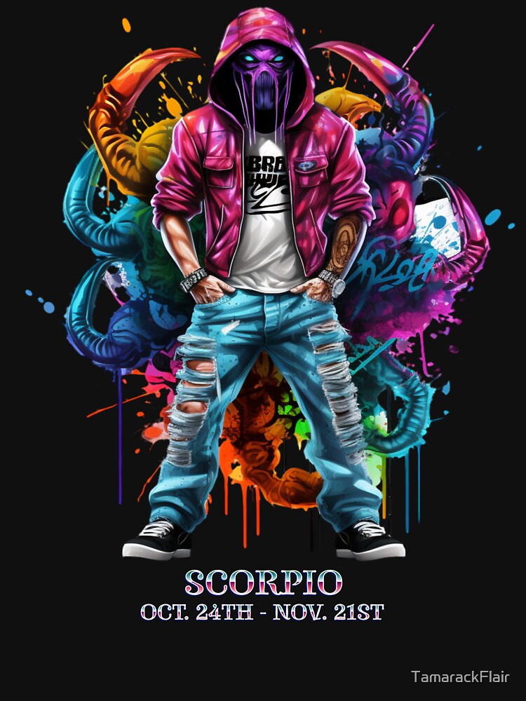 Scorpio Symbol Graffiti Style Zodiac Horoscope by TamarackFlair