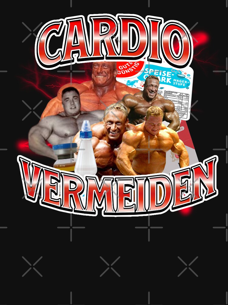 Cardio Avoid Gym Meme Shirt Bodybuilding by Fiebertraum Fashion