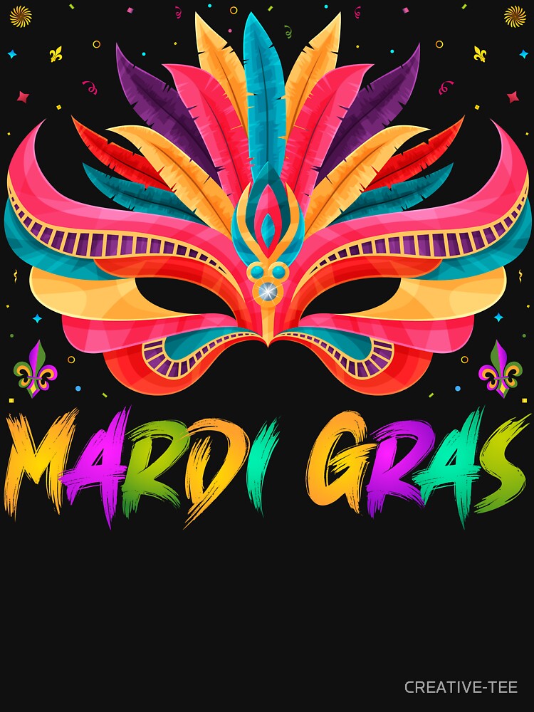 t's Mardi Gras Y'all Shirt Happy Mardi Gras Carnival Colorful Mask by CREATIVE-TEE