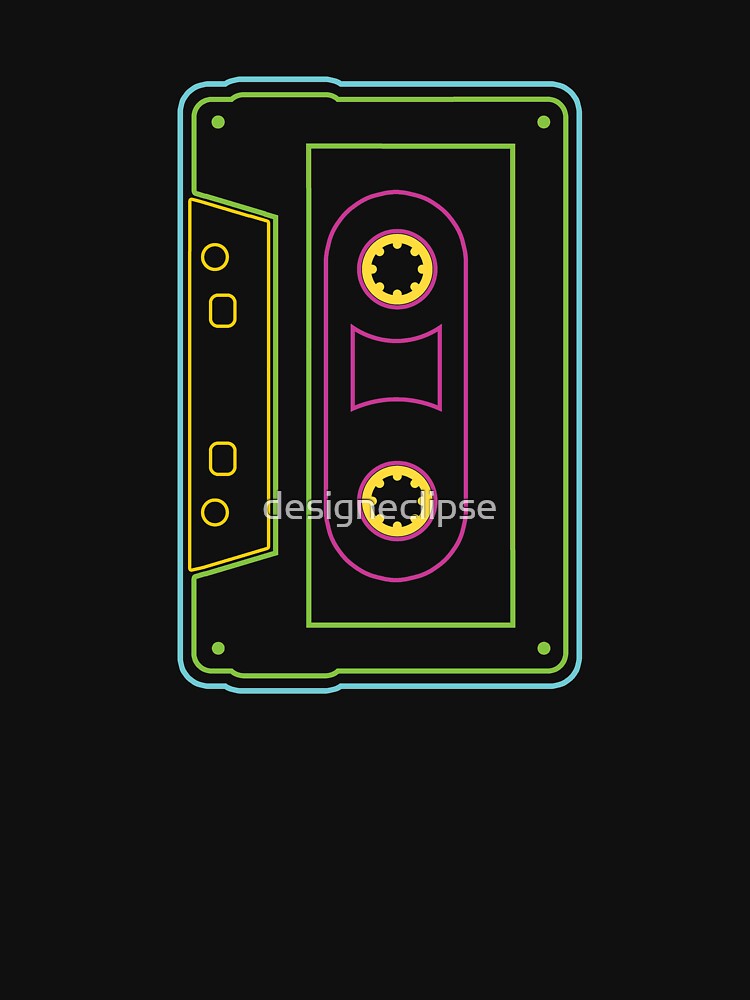 Neon Color Retro Cassette by designeclipse