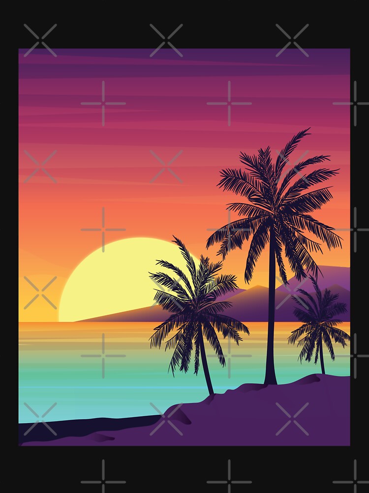 Summer Sunset Beach Palm Trees Vibe. by wtfbba