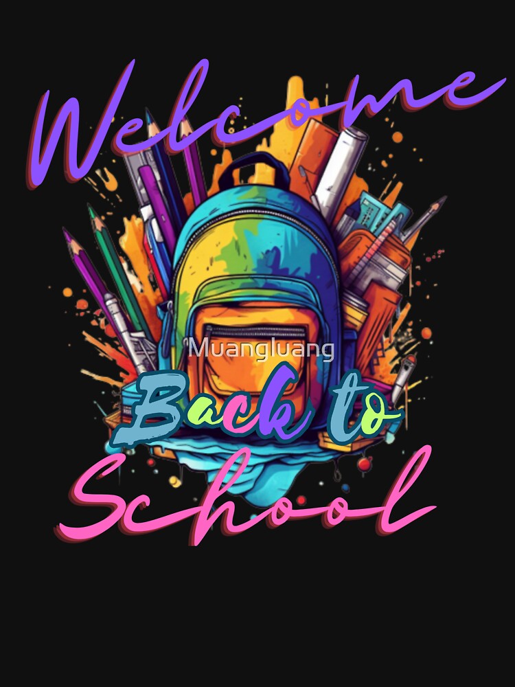 Back To School with bag Happy First Day Of School by Muangluang