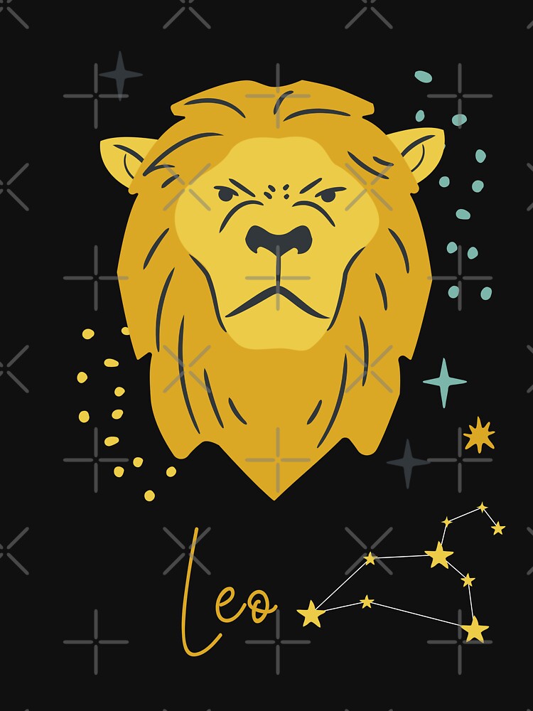 Boho Leo Zodiac Sign Art - Retro Celestial Lion by thegreatblip