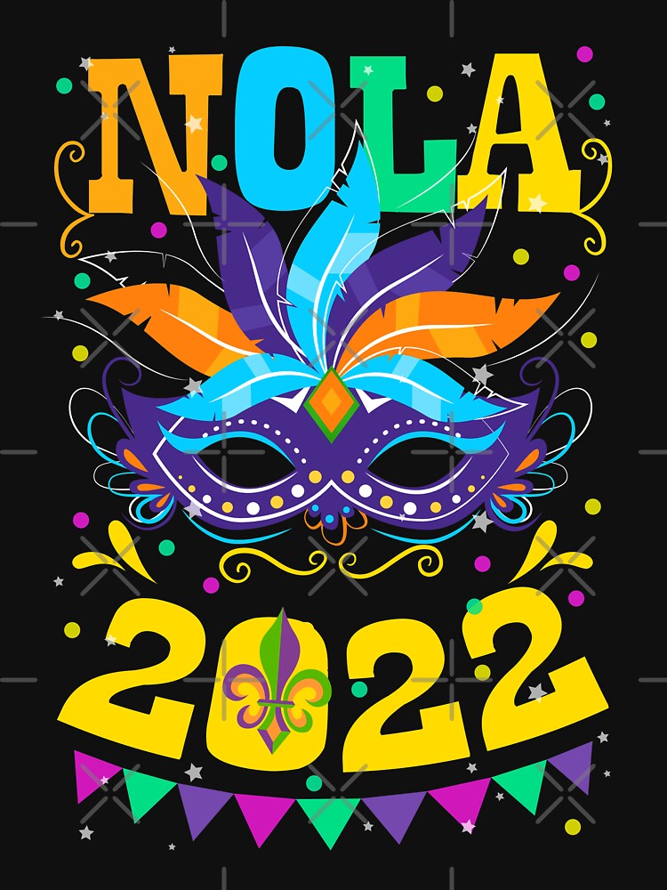 NOLA 2022 Mardi Gras New Orleans Souvenir Carnival Mask by RikoAiba