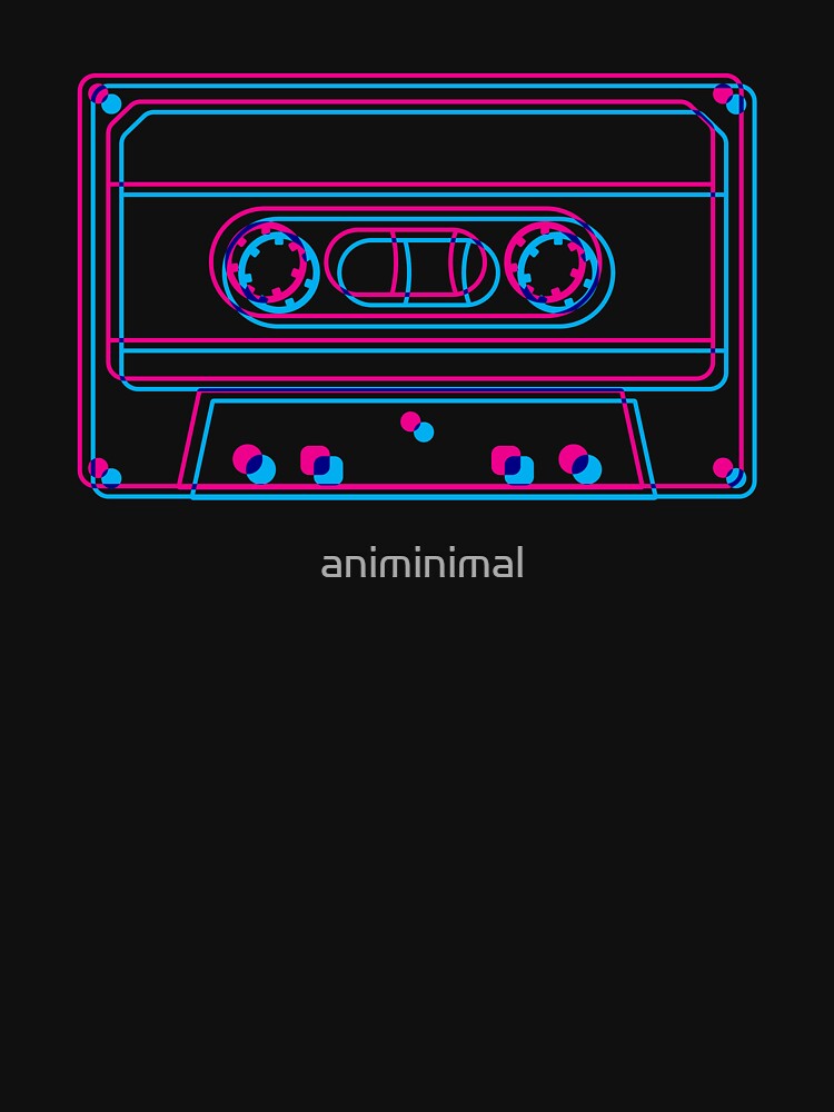 3D Cassette (black) by animinimal