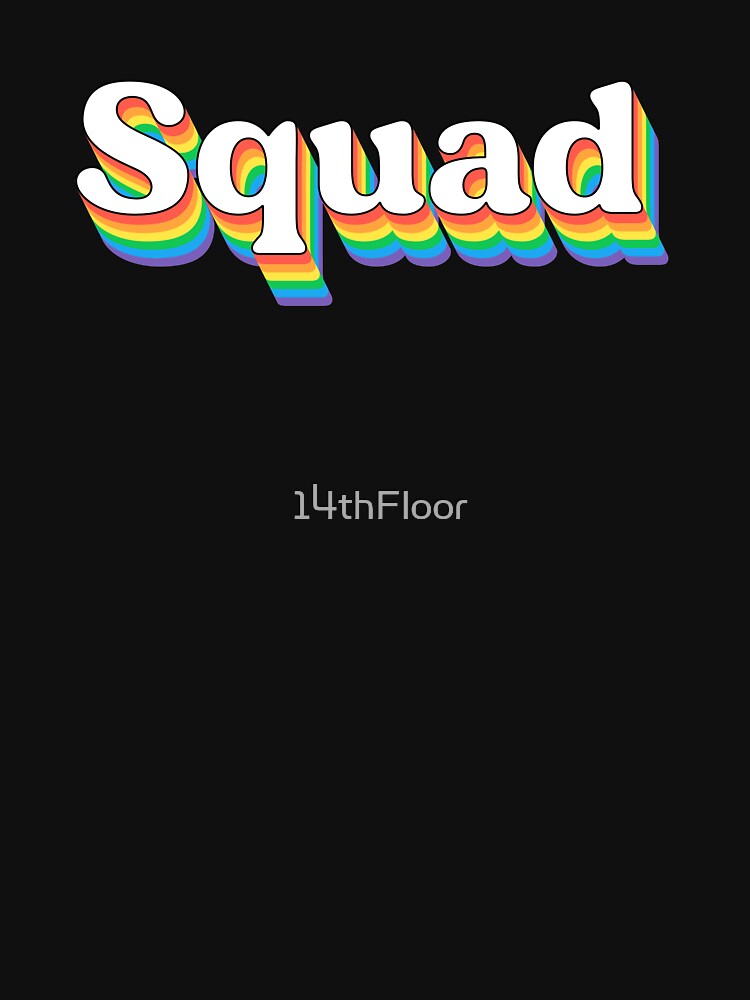 Bride Squad Retro Lesbian Bachelorette Maid Gay Wedding by 14thFloor