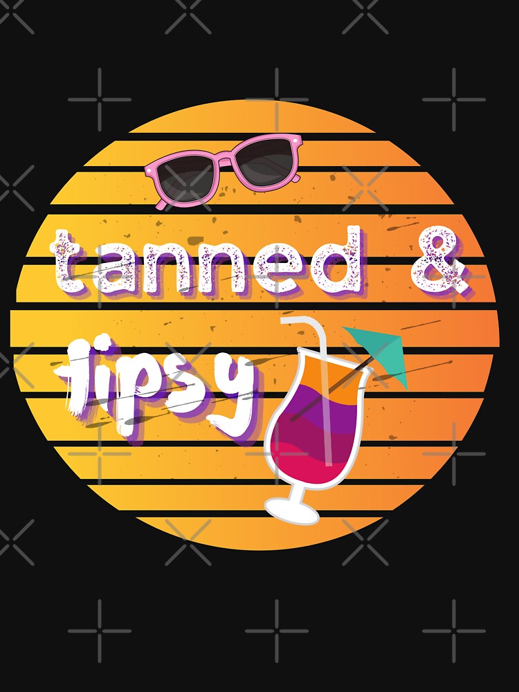 TANNED & TIPSY - Funny Camping Design by Sun Sand & Sea Art