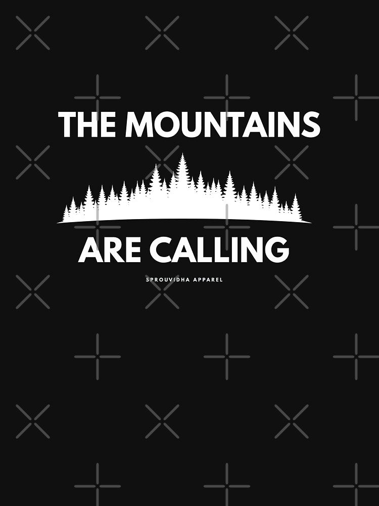 Minimalist Retro Mountain Forest Adventure Silhouette by SprouVidha