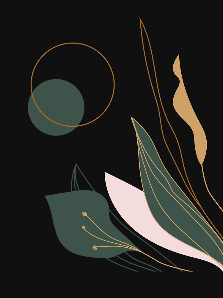 Modern Botanical Abstract with Earthy Tones by Bojana Studio