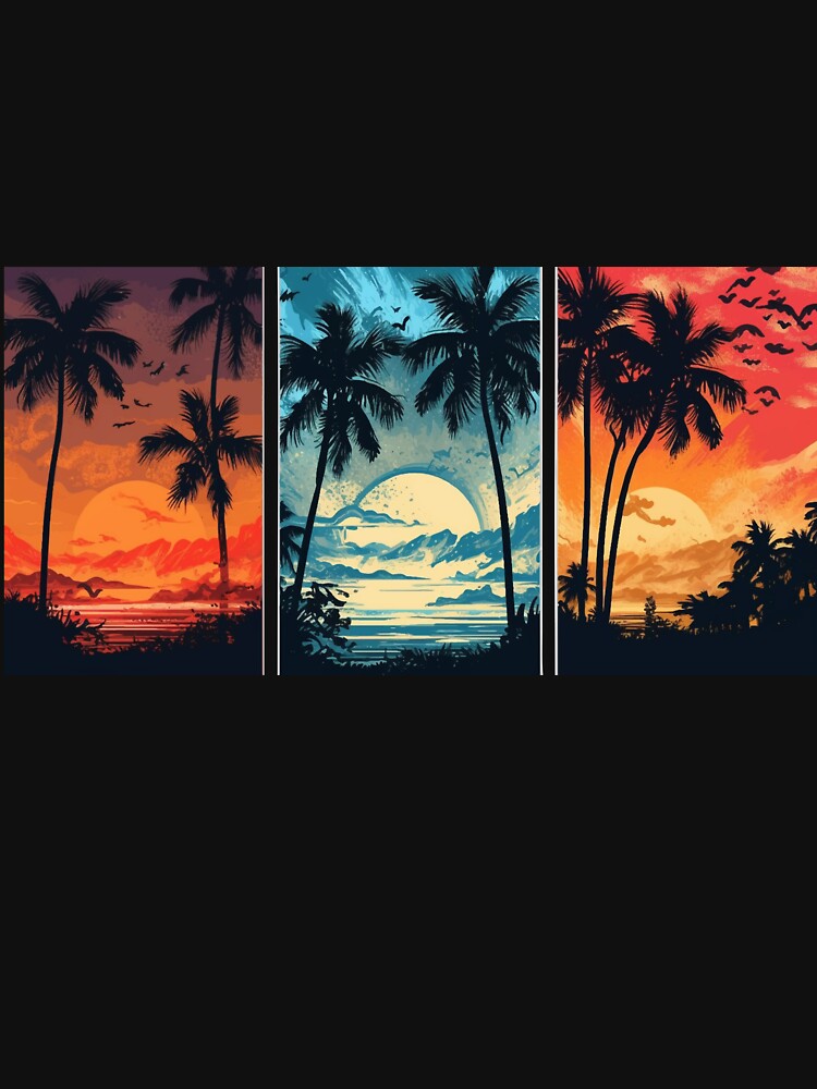 Retro Vintage Beach Sunset by Ujourney