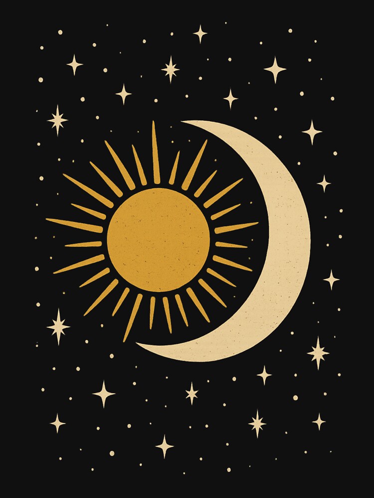 Celestial Sun and Moon Vintage Aesthetic by  ADBIB Design