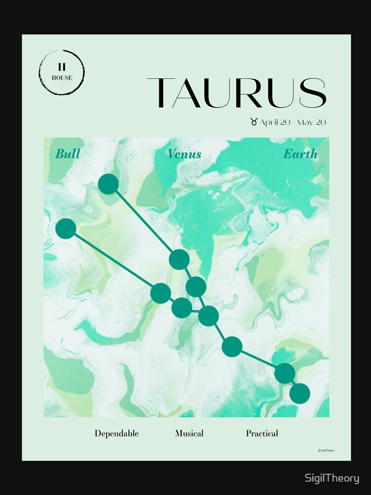Taurus- Celestial Zodiac Constellation Art by SigilTheory