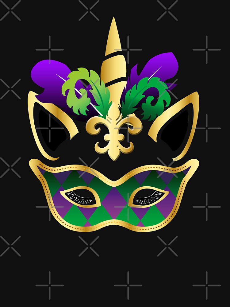 Unicorn Mardi Gras Mask by PopArtDesigns