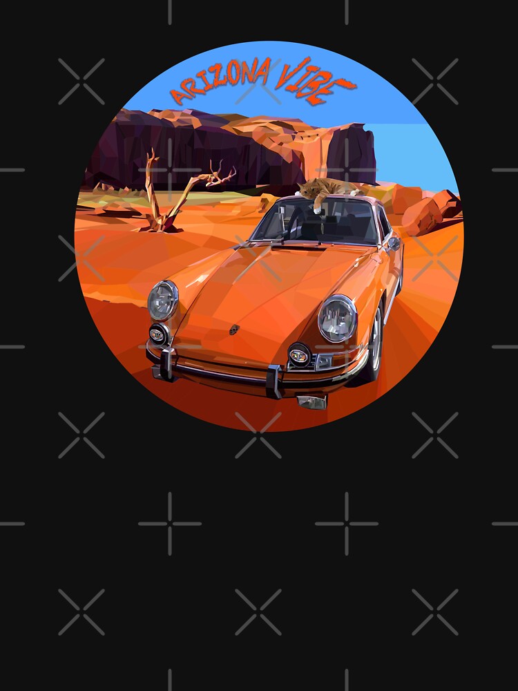Orange dream: Cat,Porsche,Arizona Vibes. by I&M Boutique ART