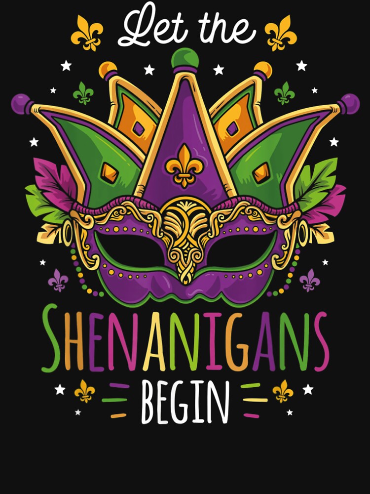 Mardi Gras Costume Let The Shenanigans Begin Mask - Mardi Gras Cat by JenniaStore