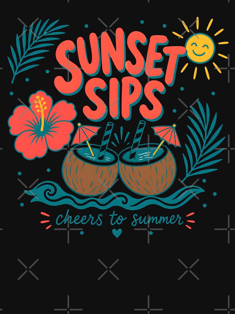 Sunset Sips Tropical Girls Trip Cruise Vacation by Design-wallet