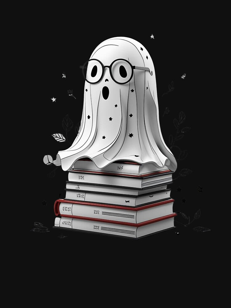 Cute Ghost Reading – Sparkles & Books by fantasyy