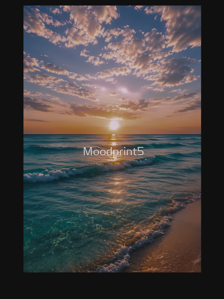 Golden Hour Ocean Sunset Beach Vibe by Moodprint5