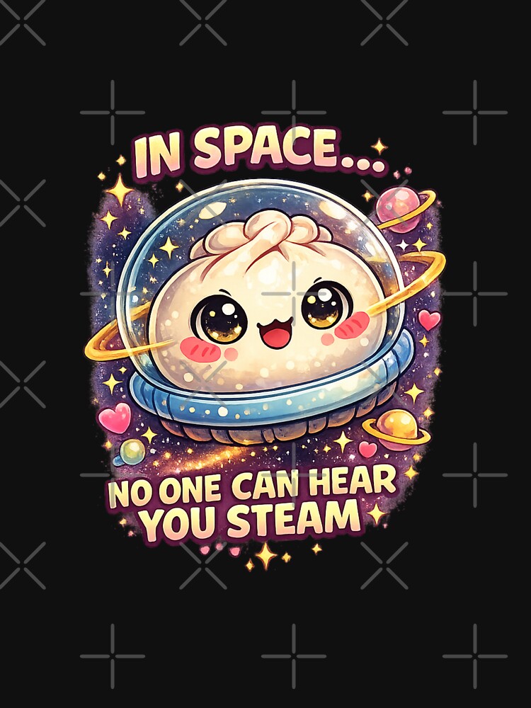 In Space No One Can Hear You Steam – Cute Bao Astronaut Shirt by Kevin Shearer
